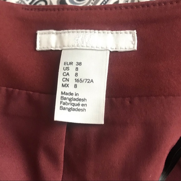 Burgundy H&M Pencil Skirt - Picture 5 of 7